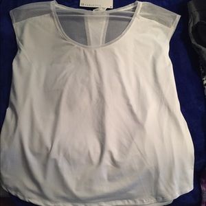 Fabletics short sleeve workout top. White.